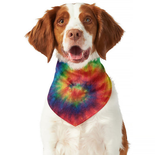 Spiral Tie Dye Print Dog Bandana