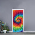 Spiral Tie Dye Print Door Sticker