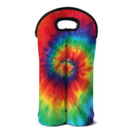 Spiral Tie Dye Print Double Neoprene Wine Tote