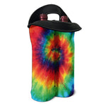 Spiral Tie Dye Print Double Neoprene Wine Tote