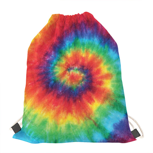 Spiral Tie Dye Print Drawstring Bag