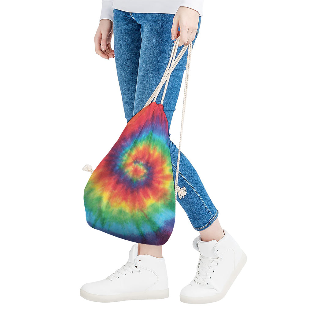 Spiral Tie Dye Print Drawstring Bag