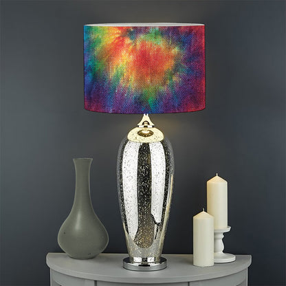 Spiral Tie Dye Print Drum Lamp Shade