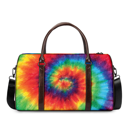 Spiral Tie Dye Print Duffle Bag