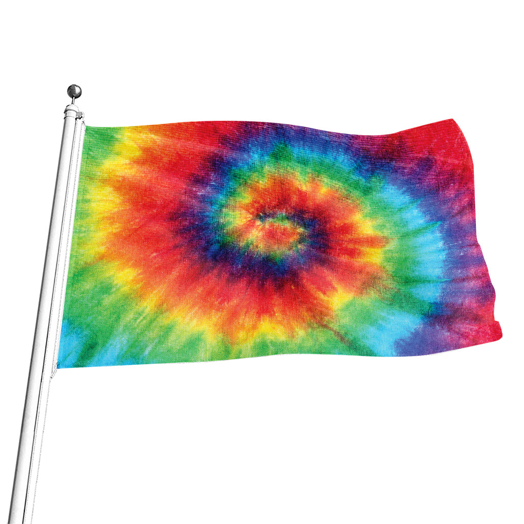 Spiral Tie Dye Print Flag
