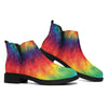 Spiral Tie Dye Print Flat Ankle Boots