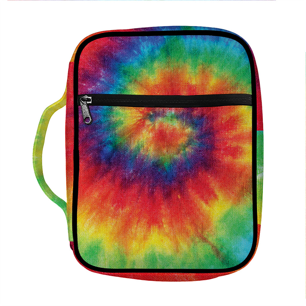 Spiral Tie Dye Print Front Pocket Bible Bag