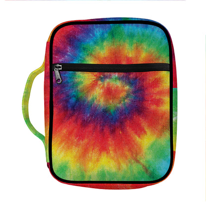 Spiral Tie Dye Print Front Pocket Bible Bag