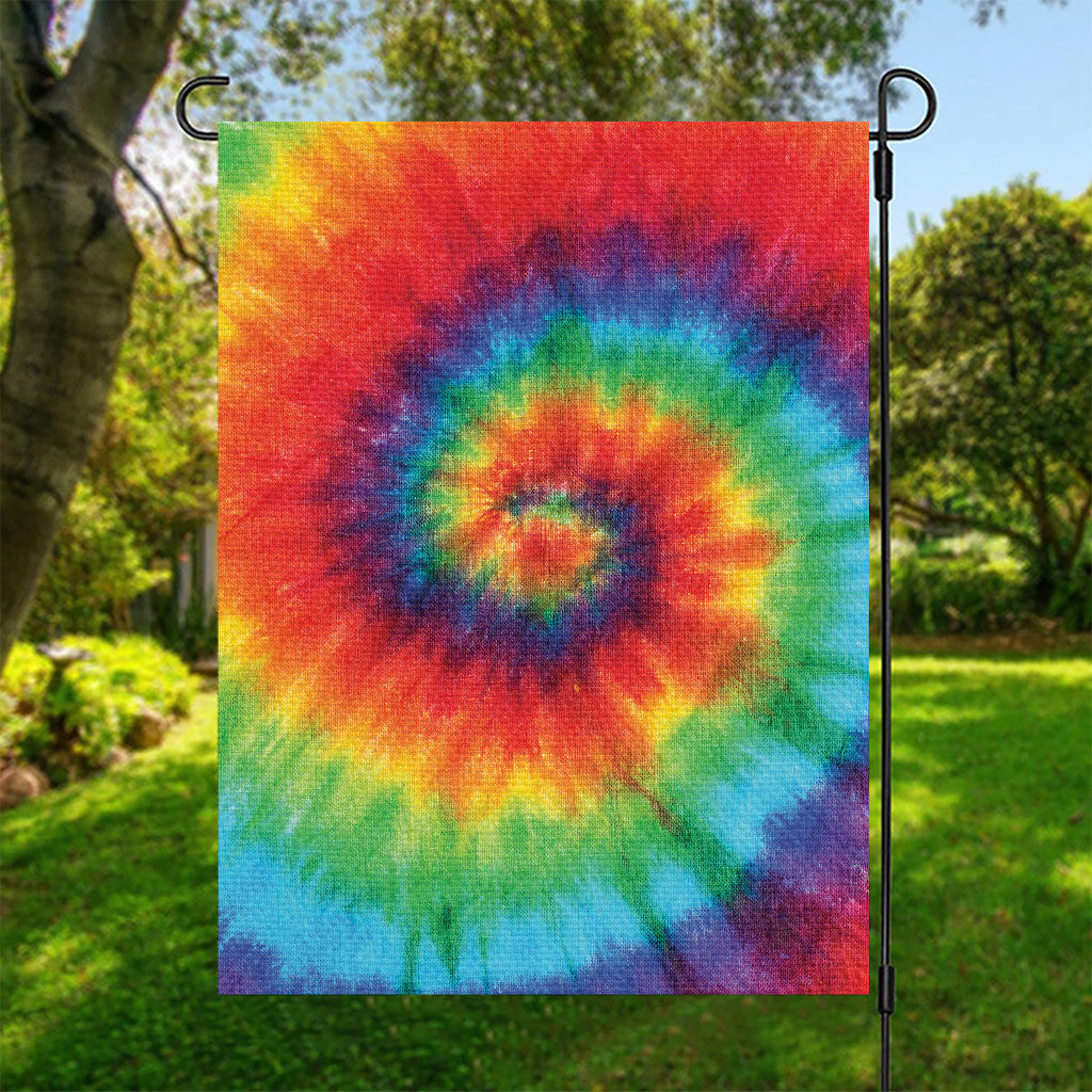 Spiral Tie Dye Print Garden Flag