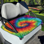 Spiral Tie Dye Print Golf Cart Seat Cover