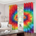 Spiral Tie Dye Print Grommet Curtains