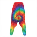 Spiral Tie Dye Print Hammer Pants