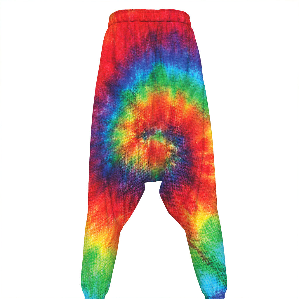 Spiral Tie Dye Print Hammer Pants