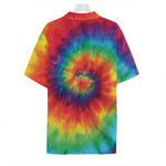 Spiral Tie Dye Print Hawaiian Shirt