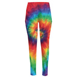 Spiral Tie Dye Print High-Waisted Pocket Leggings