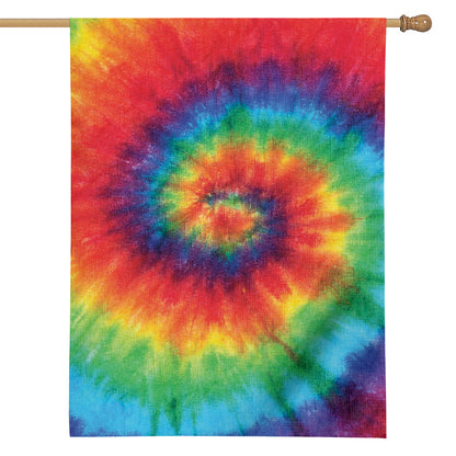 Spiral Tie Dye Print House Flag
