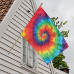 Spiral Tie Dye Print House Flag