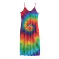 Spiral Tie Dye Print Jersey Midi Cami Dress