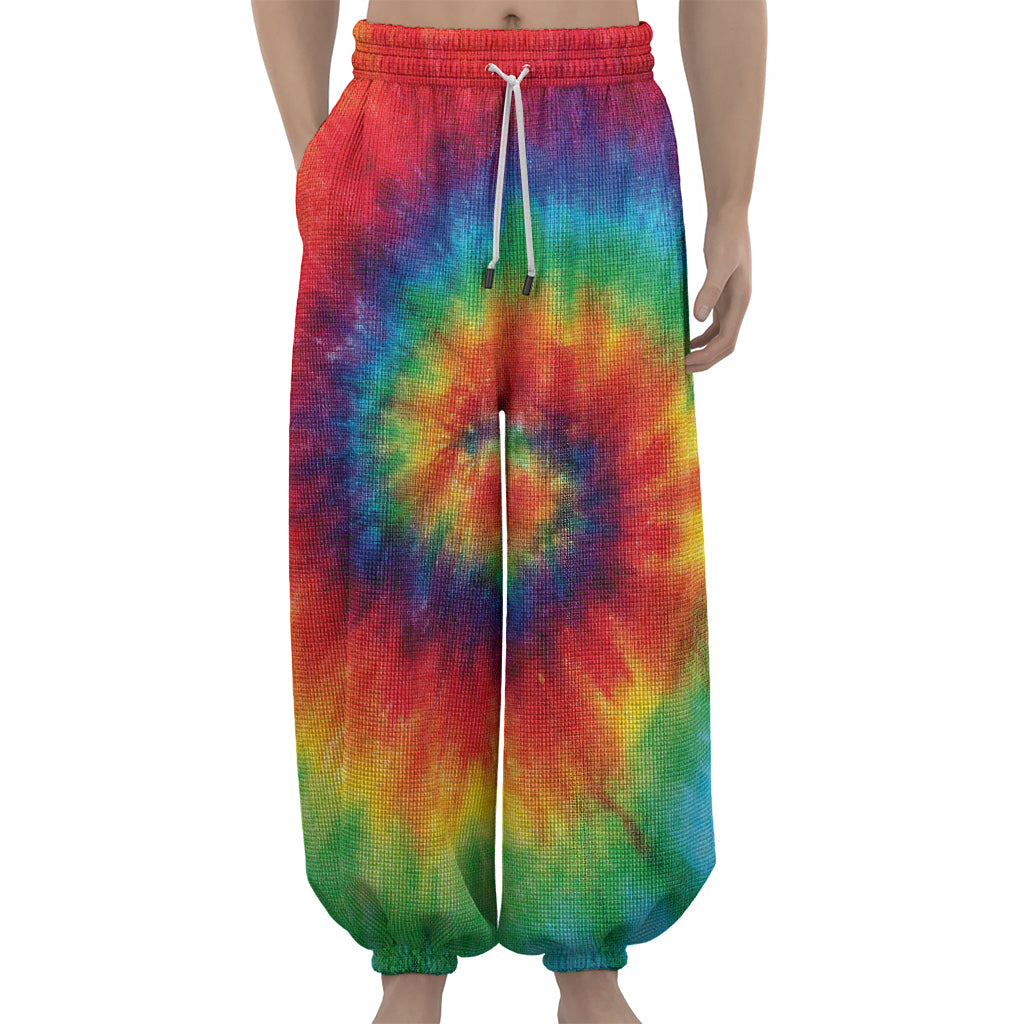 Spiral Tie Dye Print Lantern Pants