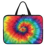 Spiral Tie Dye Print Laptop Sleeve With Handle