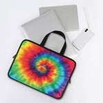 Spiral Tie Dye Print Laptop Sleeve With Handle