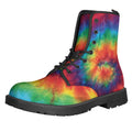 Spiral Tie Dye Print Lace-Up Boots