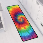 Spiral Tie Dye Print Long Kitchen Mat