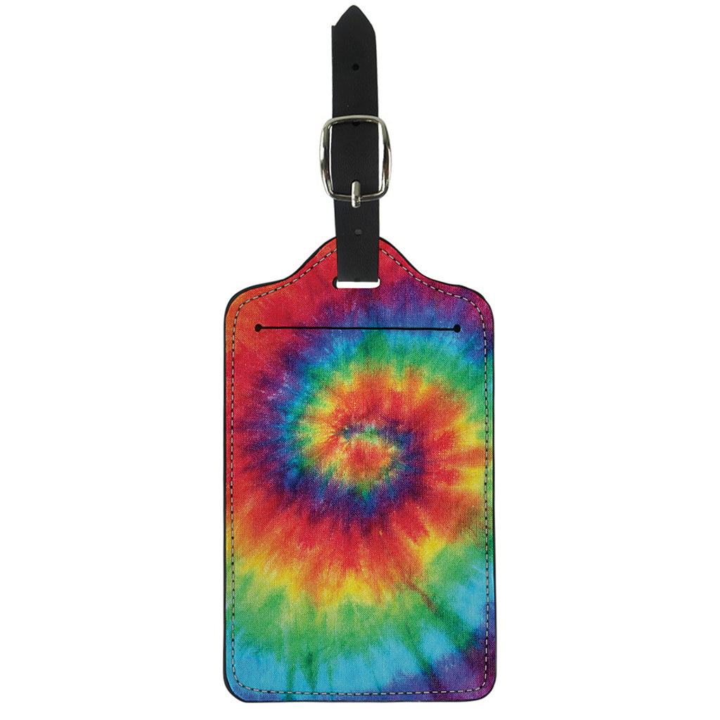 Spiral Tie Dye Print Luggage Tag