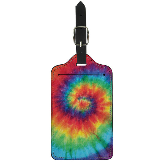Spiral Tie Dye Print Luggage Tag