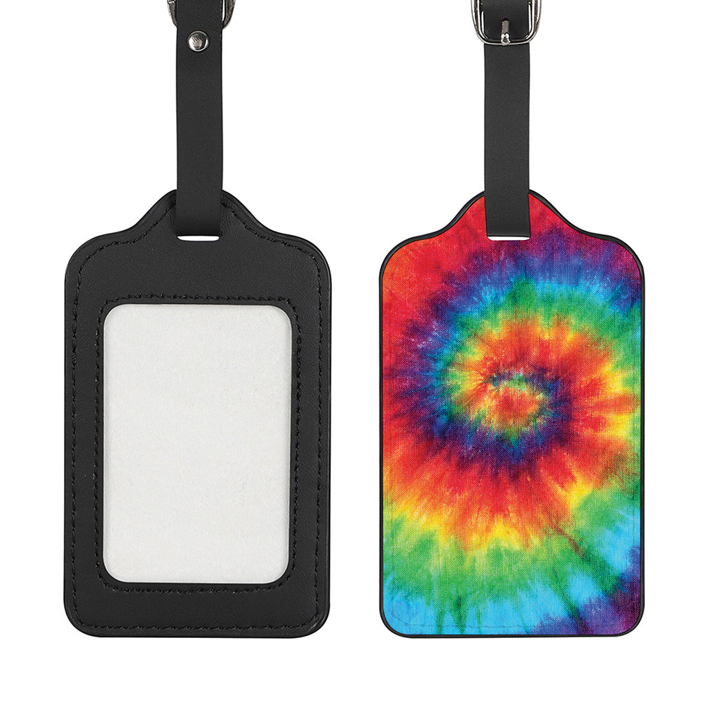 Spiral Tie Dye Print Luggage Tag