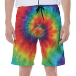 Spiral Tie Dye Print Men's Beach Shorts