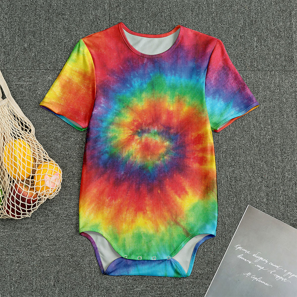 Spiral Tie Dye Print Men's Bodysuit