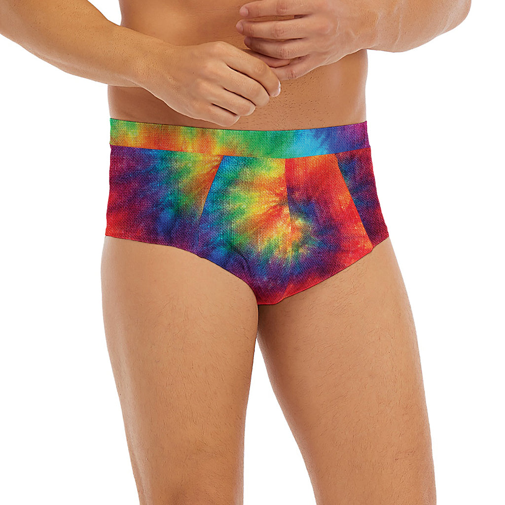 Spiral Tie Dye Print Men's Briefs