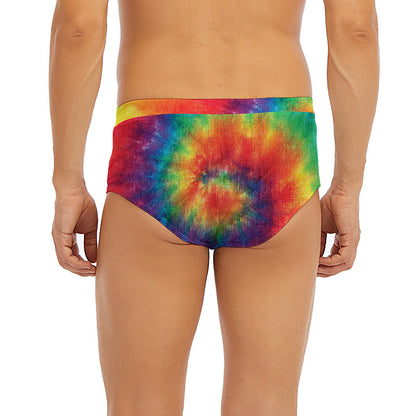 Spiral Tie Dye Print Men's Briefs
