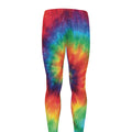 Spiral Tie Dye Print Men's Leggings