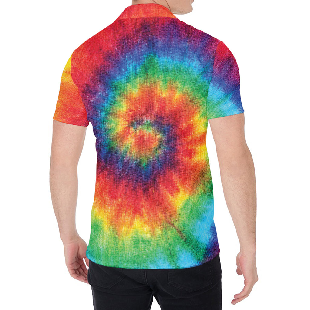 Spiral Tie Dye Print Men's Shirt