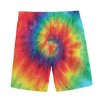 Spiral Tie Dye Print Men's Sports Shorts