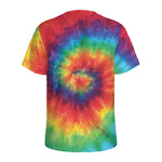 Spiral Tie Dye Print Men's Sports T-Shirt