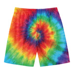 Spiral Tie Dye Print Men's Swim Trunks