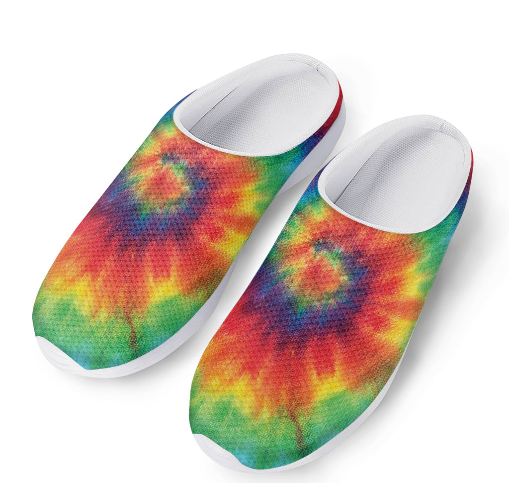 Spiral Tie Dye Print Mesh Casual Shoes