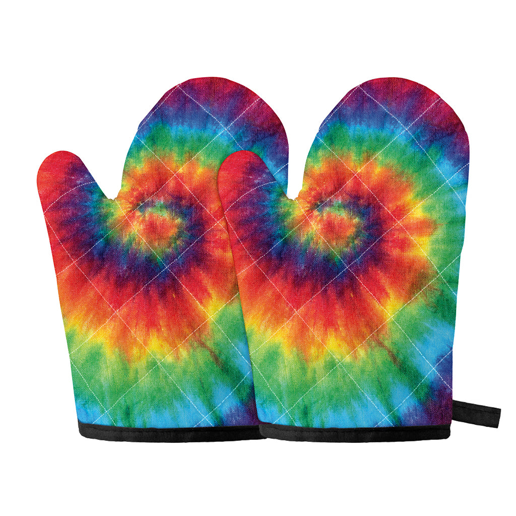 Spiral Tie Dye Print Oven Mitts