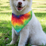 Spiral Tie Dye Print Over The Collar Dog Bandana