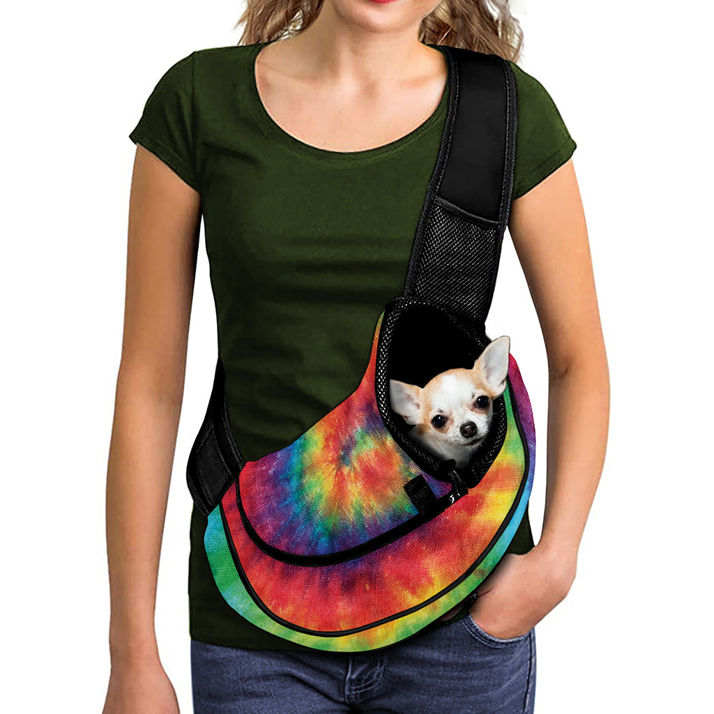Spiral Tie Dye Print Pet Sling Carrier