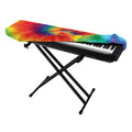 Spiral Tie Dye Print Piano Keyboard Cover
