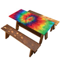 Spiral Tie Dye Print Picnic Table Cover