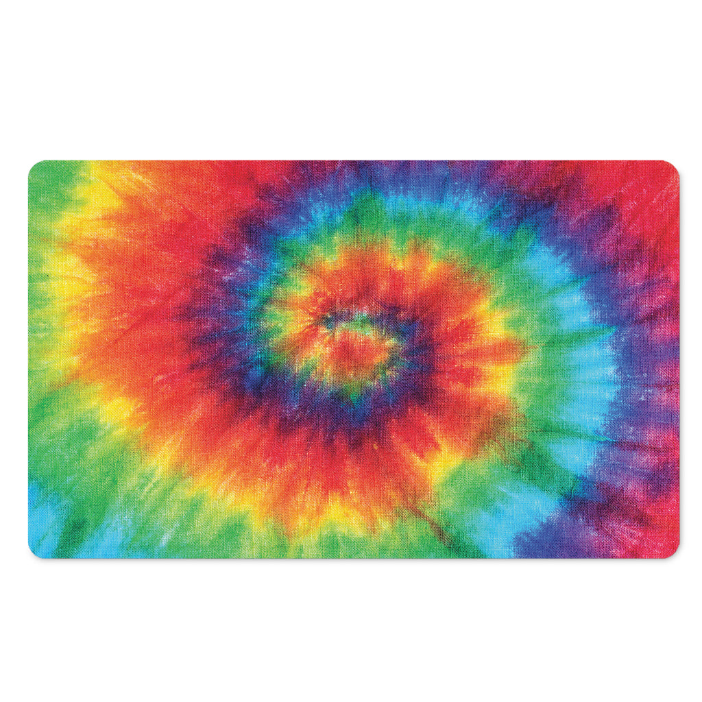 Spiral Tie Dye Print Polyester Doormat