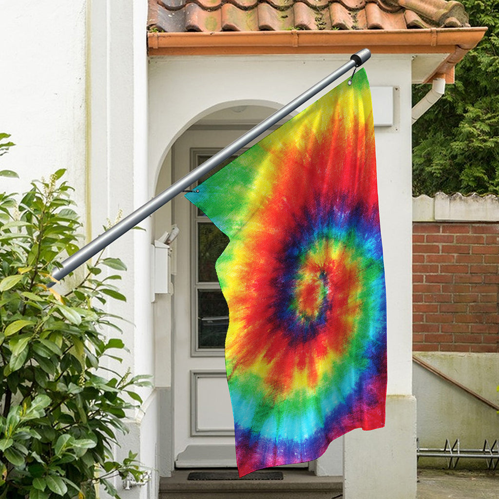 Spiral Tie Dye Print Polyester Flag