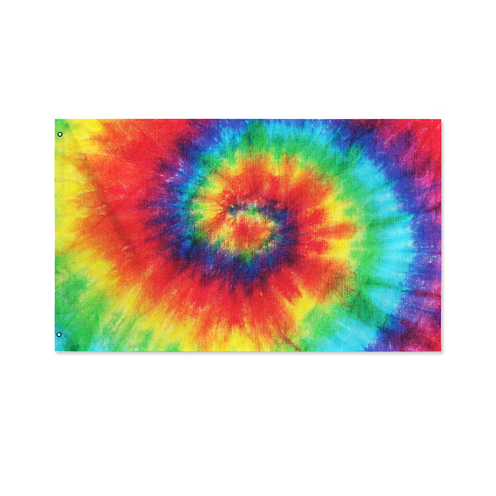 Spiral Tie Dye Print Polyester Flag