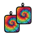 Spiral Tie Dye Print Pot Holders
