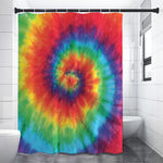 Spiral Tie Dye Print Premium Shower Curtain